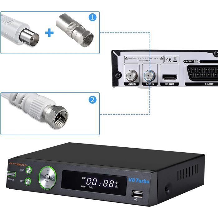 STRONG SRT7408 Décodeur TNT Satellite HD avec Carte TNTSAT