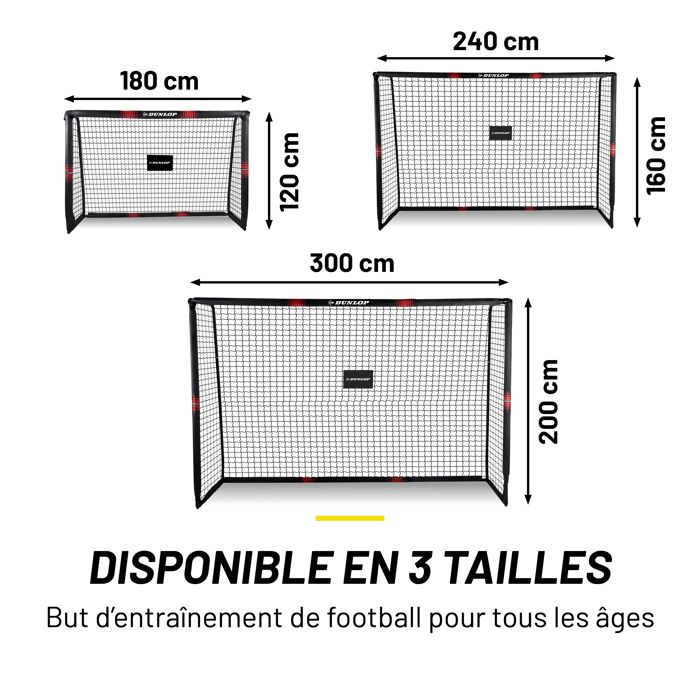 But De Foot Pliable Dunlop – 2 Tailles (55x44 Cm Ou 90x61 Cm), Filet Polyester, Intérieur/Extérieur – Enfant/Adulte