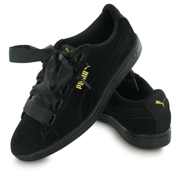 Puma Vikky Ribbon noir baskets mode femme Noir Cdiscount Chaussures