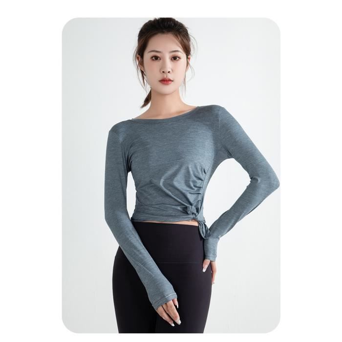 Tee-shirt De Sport Femme Manches Longues - Tissu Respirant, Séchage Rapide - Coupe Slim Pour Running, Fitness, Yoga - 7