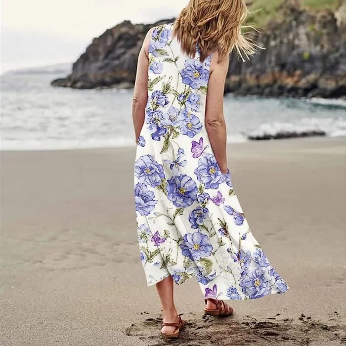 Robe col online rond sans manches