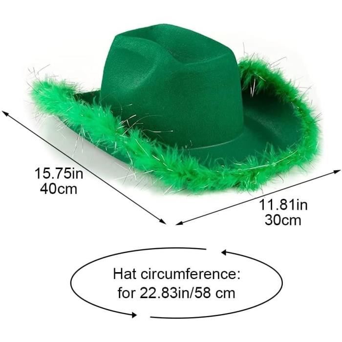 chapeau paillette vert