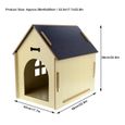 Yanjiibuy - Niche pour chien en bois pliable Pet House pour intérieur extérieur (gris)-3
