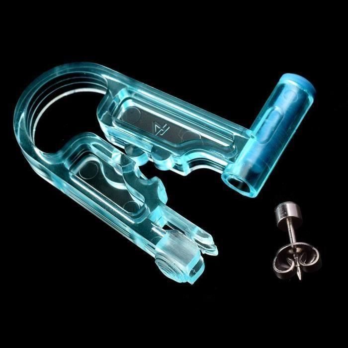 Pistolet Piercing Oreille Jetable - 4 Pièces - Avec Boucles Silicone - Perçage Facile Et Hygiénique