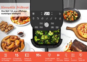 Friteuse à air HISENSE électrique 6.7L fenêtre visible noir H06AFBS2S3