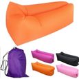 Canapé gonflable de plage portable - Air - Orange - 1 personne - Tissu - Extérieur-0