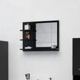 Nouveauté!Miroir Décoratif - Miroir Attrayante salon de salle de bain Noir 60x10,5x45 cm Aggloméré355-0