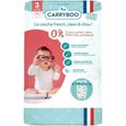 CARRYBOO : Couches écologiques Dermo- sensitives taille 3 (4-9 kg) 54 couches-0