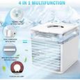 Climatiseur portable Mini Mobile Refroidisseur D'air USB 4 EN 1 Réglable Humidificateur purificateur