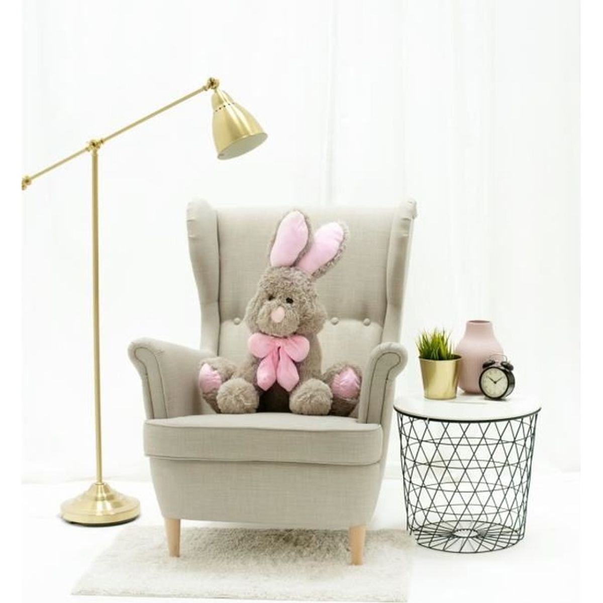 DEAR BEAR Lapin en Peluche géant et doux, Bunny 70 cm Cdiscount Jeux