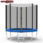 ORYXEARTH Trampoline Jardin 183 cm Noir et Bleu 6 FT- Sécurité et Performance pour Enfants et Adultes