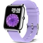 LEOCLOTHO Montre Connectée,Montre Connectée Femme Sport Podometre -Fréquence Cardiaque Tension artérielle,Montre Connectée Homme-Violet