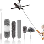 WATERPULSE 6 Pcs Plumeau Telescopique Tete de Loup Longueur 25256cm Poussiere Plumeau Lavable Microfibre Plumeau Poussiere Telescopique