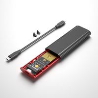 M2 Case SSD CC - Boîtier M.2 vers USB 3.1 SSD, double protocole, pour NVME PCIE NGFF SATA 2230-2242-2260-2280