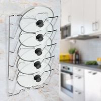 5 Couche support de couvercle de rangement pour armoire de cuisine monté sur mur