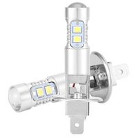 Fdit Phare à LED 2x H1 6000K Super Blanc 100W LED Kit d'ampoules de Phare Feu de Brouillard de Voiture