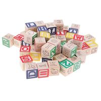 50pcs Jouets d'Eveil Puzzle Cubes en Bois Blocs Jouets d'Apprentissage pour Enfants Tout-Petits Cadeaux Noël pour Enfants