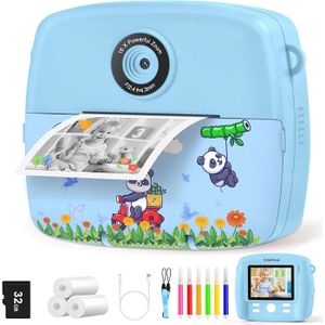 Appareil Photo Instantané Enfant JoJoego – Écran 2,4″, 12MP, Impression Sans Encre, Selfie, Vidéo 1080P