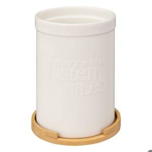 Set De 2 Pots à épices En Céramique Motif Marbre Avec Couvercle Bambou - Design élégant Pour Cuisine Moderne - 10