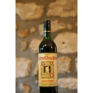 VIN ROUGE Vin rouge, Minervois,Costo Roussos 1990 Rouge