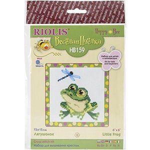 10 Count RHB159 RIOLIS Counted Cross Stitch Kit 6"X6"-Little Frog