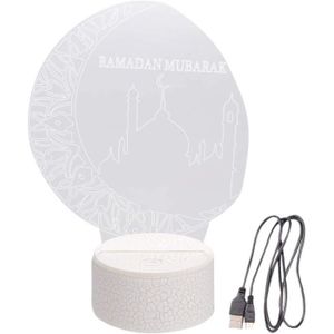 LAMPE DECORATIVE Lampe De Nuit 3D Eid Mubarak Ramadan Lettre Veille