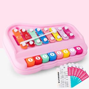 INSTRUMENT DE MUSIQUE Bébé Xylophone,Instruments de musique pour bébés, jouets musicaux multicolores, jeux éducatifs pour la petite enfance (Rose)