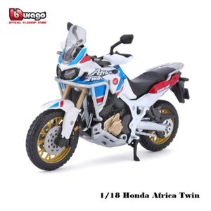 MOTO couleur Honda Africa Twin jouet de moto Honda Africa Twin Adventure 1:18, modèle en alliage, simulation autor