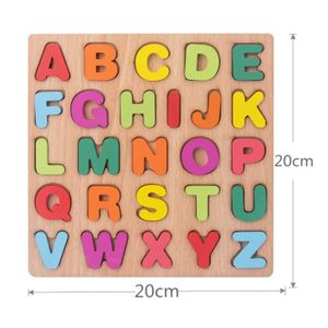 Puzzle 3D en bois ludique, chiffres et lettres, modèle Chat
