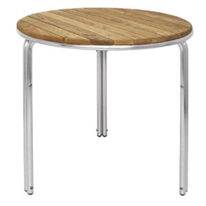 TABLE DE JARDIN  Table Ronde en Frêne et Aluminium à˜ 60 cm - Bolero