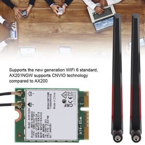 Fdit carte Wifi 6 Carte réseau NGFF WIFI6 Bluetooth 5.1 2.4G 574Mbps 5G  2400Mbps carte réseau sans fil double bande pour Windows