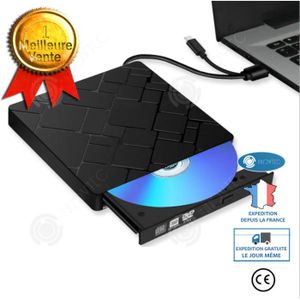 QY lecteur DVD externe et graveur - Drive optique pour PC portable ou  MacBook - USB