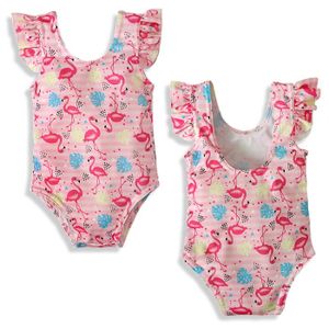 MAILLOT DE BAIN 0-24 Mois Mode Bébé Fille Flamant Rose Imprimé Man