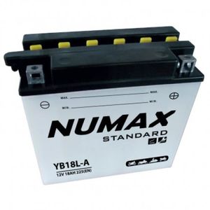 BATTERIE VÉHICULE Batterie moto Numax Standard avec pack acide YB18L-A 12V 18Ah 215A