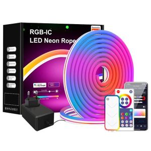 Govee Ruban LED RGBIC M1, Technologie RGBIC Améliorée, Ruban LED 5m WiFi  Compatibles Alexa, Synchronisation Musicale, DIY de Plusieurs Couleurs sur