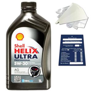 HUILE MOTEUR 1 Litre Original Shell Helix Ultra Prof. Ag 5W30 Huile 550040557 Acea C3 Kit