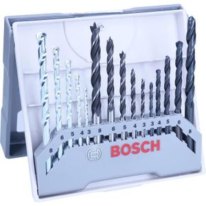 FORET - MECHE Bosch Accessories 15 pièces Jeu de mèches mixtes (