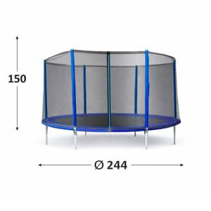 4 poteaux de filet de sécurité 25mm pour trampolines KANGUI