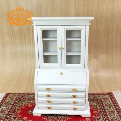 1 12 Dollhouse Modele De Meuble Miniature L Armoire De Vaisselle Blanc Achat Vente Maison Poupee Cdiscount