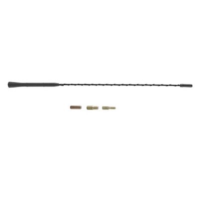 ANTENNE RADIO AUTO VOITURE UNIVERSEL ALU NOIR 16 cm + 2 ADAPTATEUR