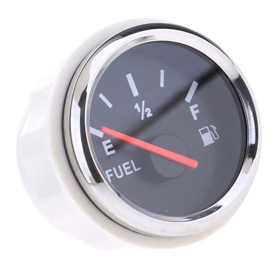 Qiilu Jauge De Niveau De Carburant 52 Mm 12 V - Indicateur Essence Pour Bateau, Yacht, Camping-Car, Camion, Voiture