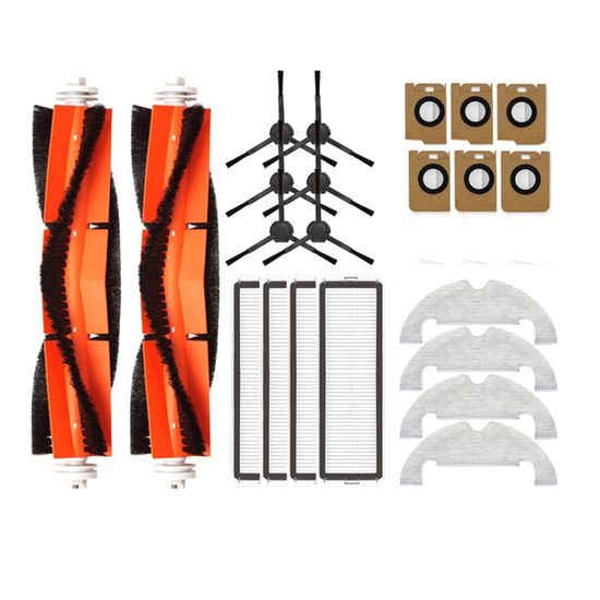 19 stuks accessoires voor Dreame Bot Z10 Pro L10 Plus stofzuiger, 2 hoofdborstels, 4 zijborstels, 4 HEPA-filter, 3 stofzak, 4 dweildoek, 2 gereedschap