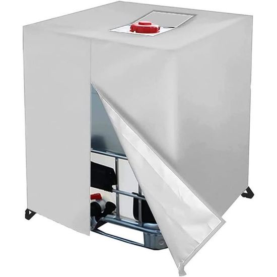 Bâche De Protection Pour Cuve IBC 1000L GEDEGOOK - Anti-UV Et Anti-Poussière - Housse Étanche Avec Fermeture Éclair - 116x100x120 Cm Vert