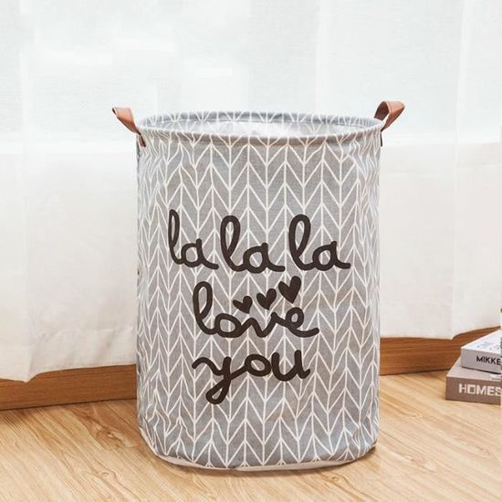 Panier A Linge Panier De Rangement Sous Vetements Gris Achat