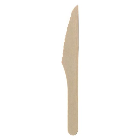 Couvert Jetable BIOZOYG Jetable Couteau 200 Pièces En Bois 16.5cm | Couverts Bio Couvert Bois
