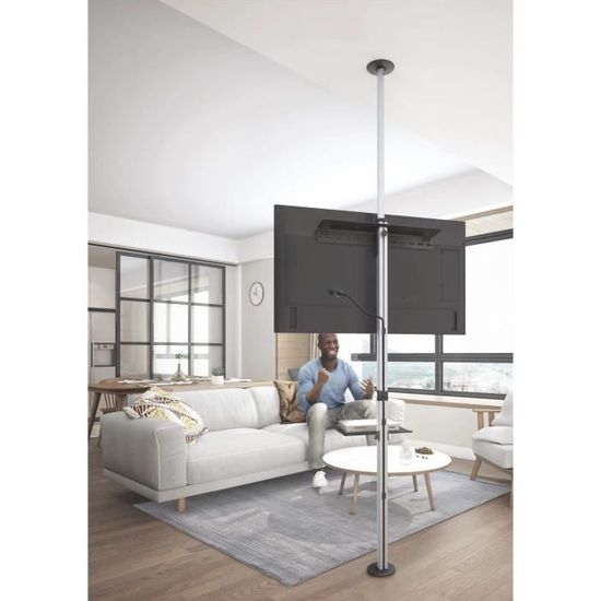 Support Colonne Sol Plafond Pour écran Tv Techly Support De Sol Plafond Tv 2719 Fixation Support Tv