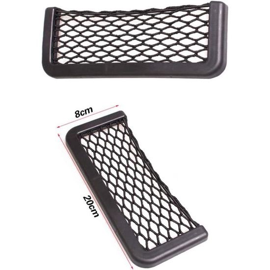 4 Filets De Rangement Élastiques 60x25cm - Pour Voiture, Caravane, Bateau Ou Camion