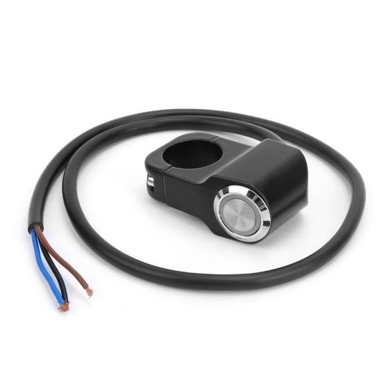 Commutateur Guidon Aluminium Interrupteur Guidon Moto Keenso - Commutateur On/Off 22mm - Alliage Aluminium Étanche - LED - Type-A Interrupteur Phare Moto Aluminium