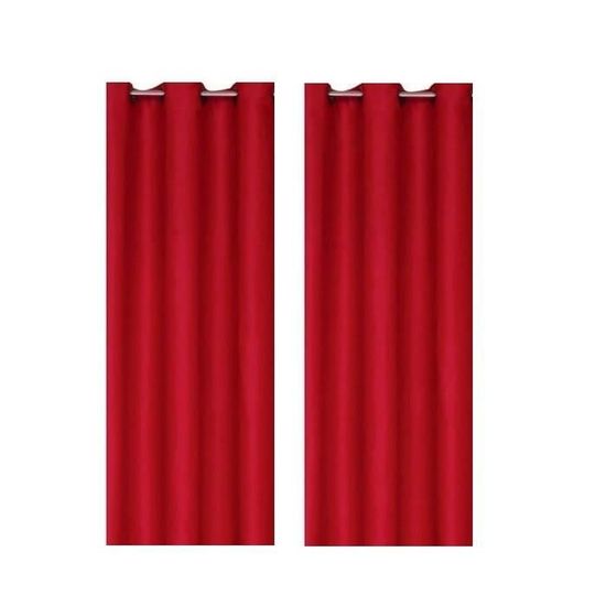 Paire de rideaux occultants ROUGE 140x260cm Cdiscount Maison