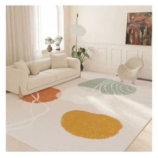 Tapis Salon 3D 180x240 Cm - Poils Courts Doux, Dessin Abstrait Shabby Chic | Antidérapant, Lavable En Machine | Pour Chambre, Salon, Couloir - 7